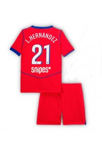 Paris Saint-Germain Lucas Hernandez #21 Jalkapallovaatteet Lasten Kolmas peliasu 2025-26 Lyhythihainen (+ Lyhyet housut)